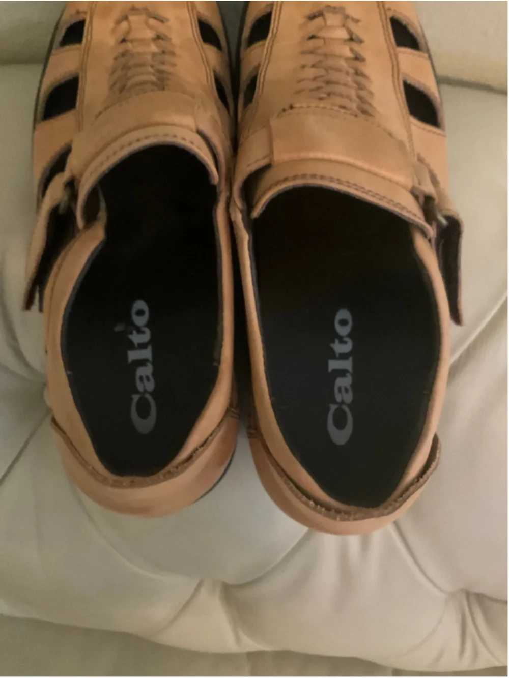 CALTO Men's Fisherman Invisible Height Increasing Elevator Shoes Sandals Size 6
